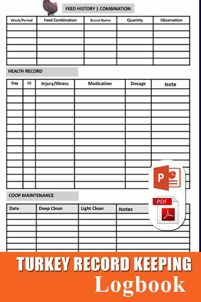 Printable Turkey Record Keeping Form